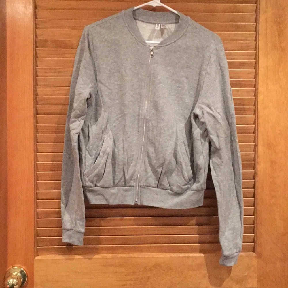 Grey bomber jacket